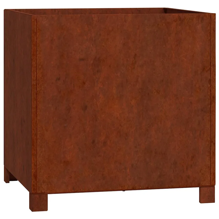 Jardinière avec pieds Rouillé 50x50x50 cm Acier corten - 2