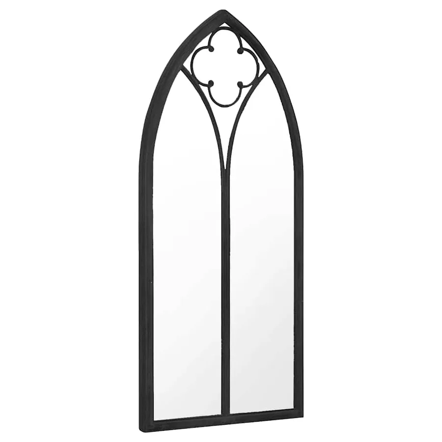 Miroir de jardin Noir 70x30 cm Fer pour utilisation extérieure - 2