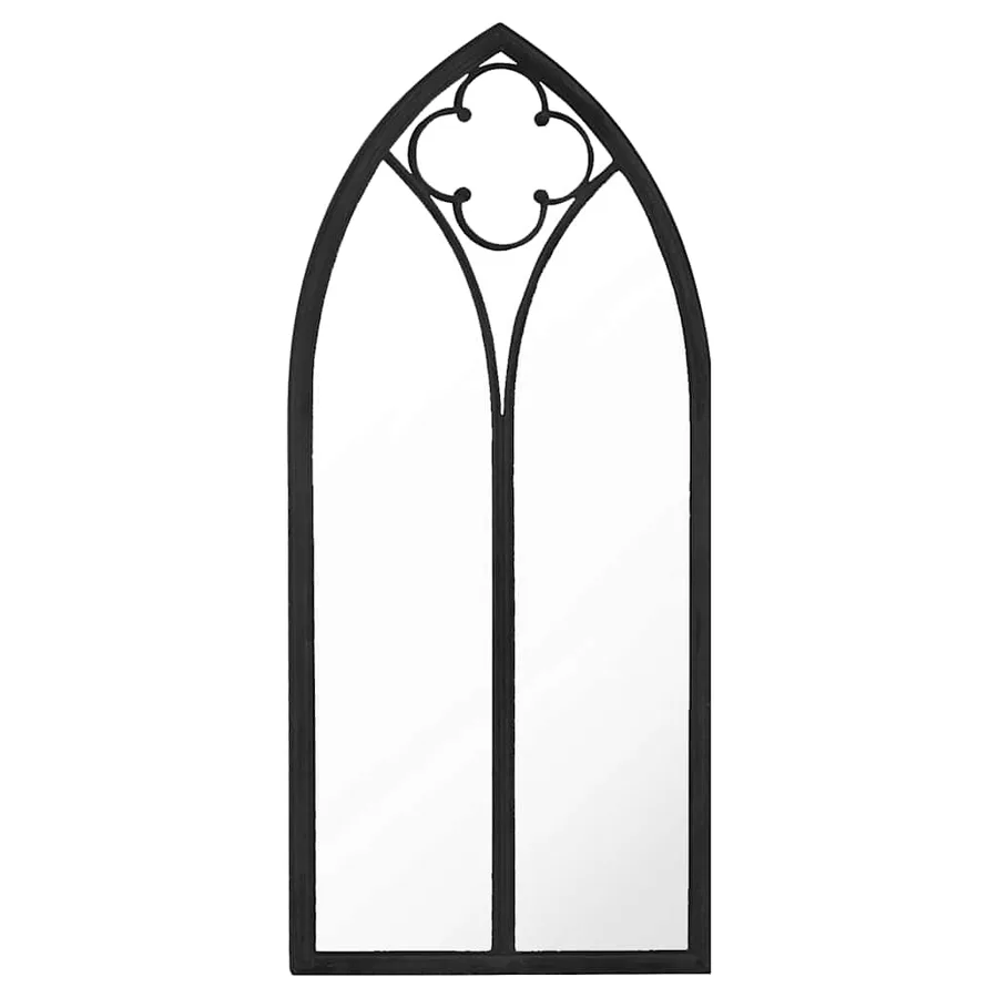 Miroir de jardin Noir 70x30 cm Fer pour utilisation extérieure - 3