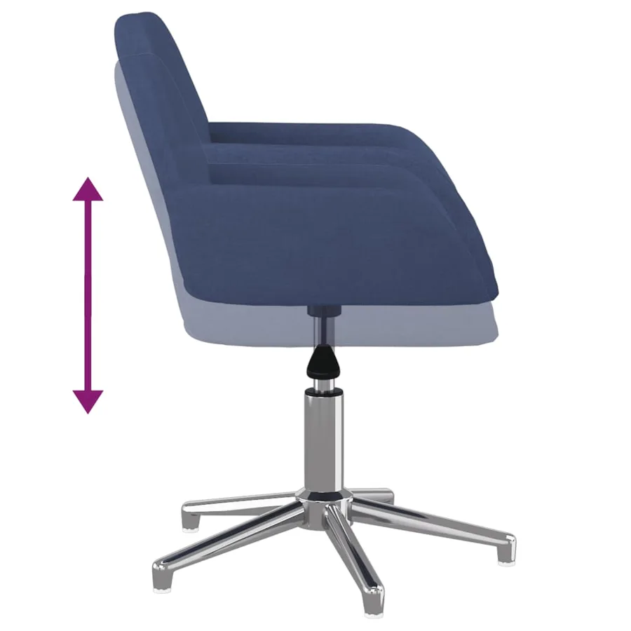 Chaises pivotantes à manger lot de 2 bleu tissu - 8