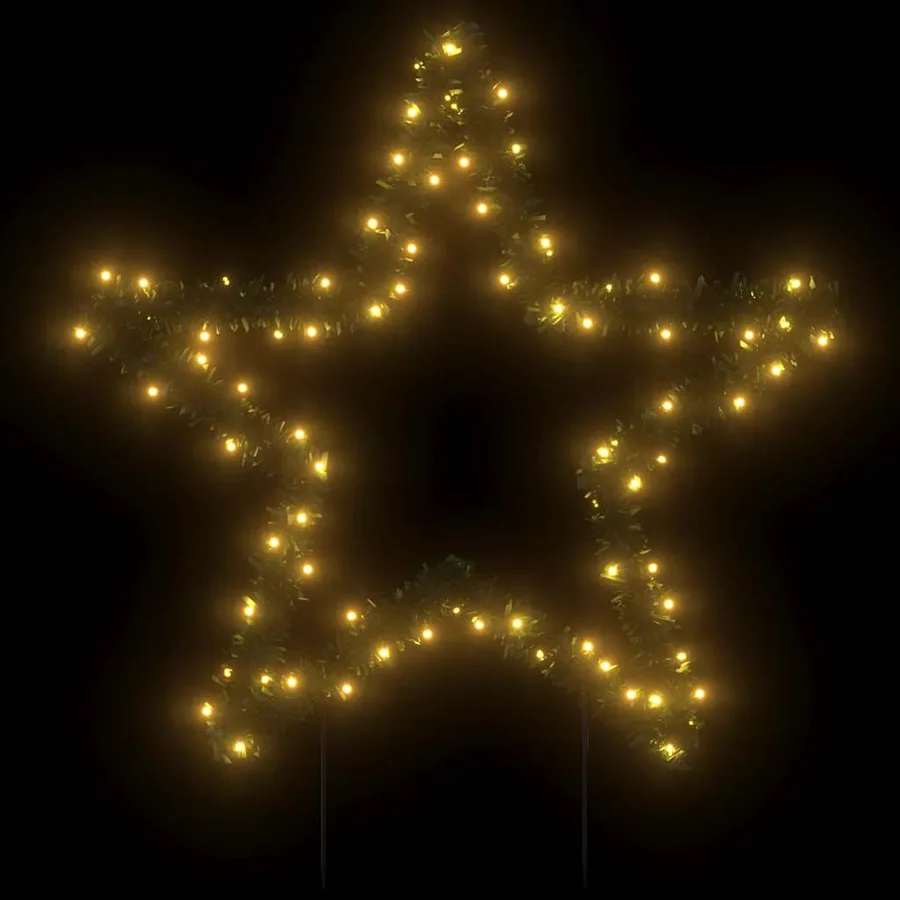 Décoration lumineuse étoile de Noël avec piquets 80 LED 60 cm - 3
