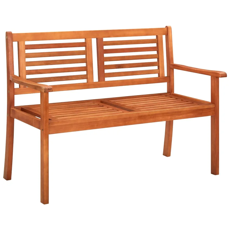 Banc de jardin 2 places avec coussin 120 cm Bois d'eucalyptus - 2