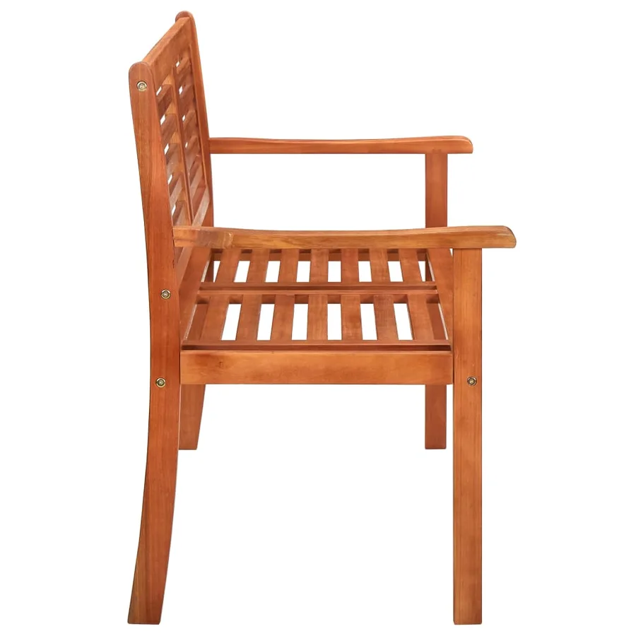 Banc de jardin 2 places avec coussin 120 cm Bois d'eucalyptus - 4