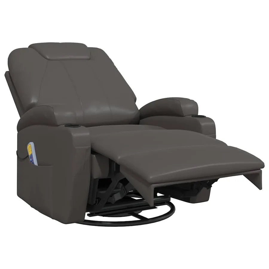 Fauteuil à bascule de massage Anthracite Similicuir - 6