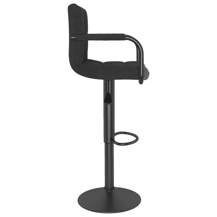 Tabourets de bar lot de 2 noir tissu - 5