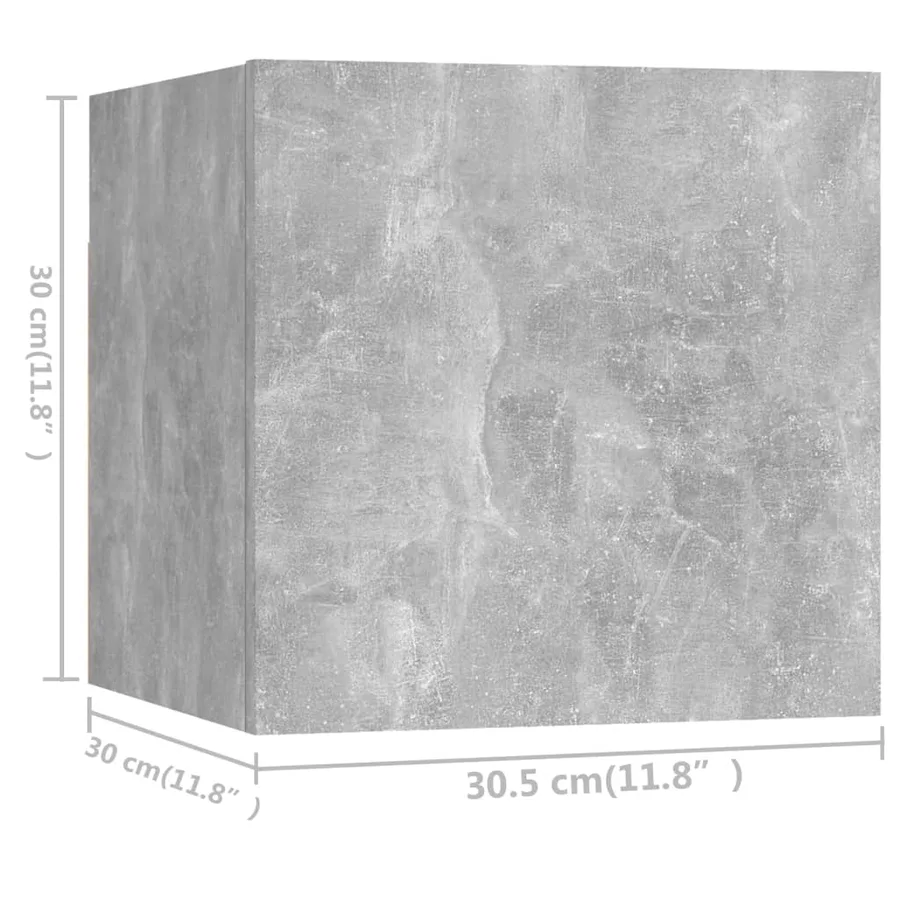 Ensemble de meubles TV 6 pcs Gris béton Bois d'ingénierie - 7