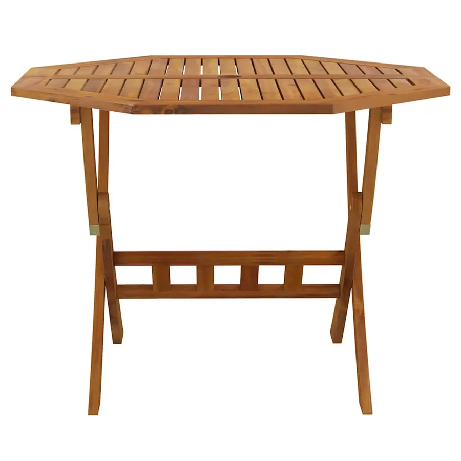 Table pliable de jardin 90x75 cm Bois d'acacia solide - 3