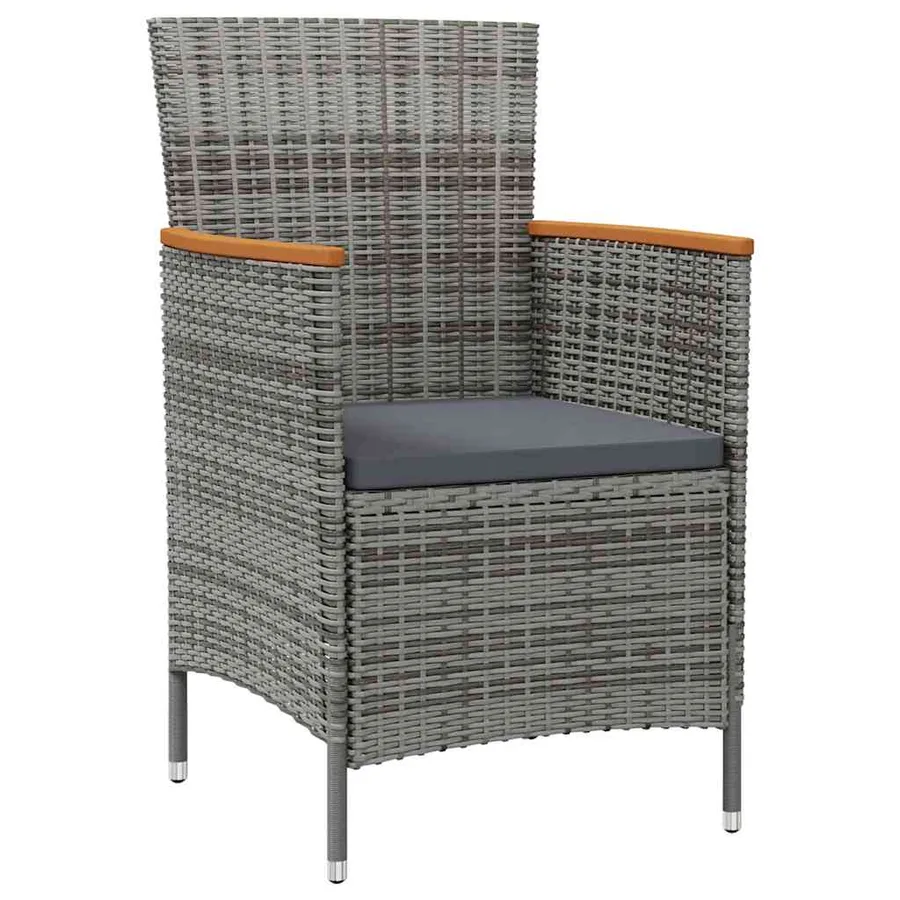 Ensemble à manger d'extérieur 7 pcs et coussins Résine tressée - 3