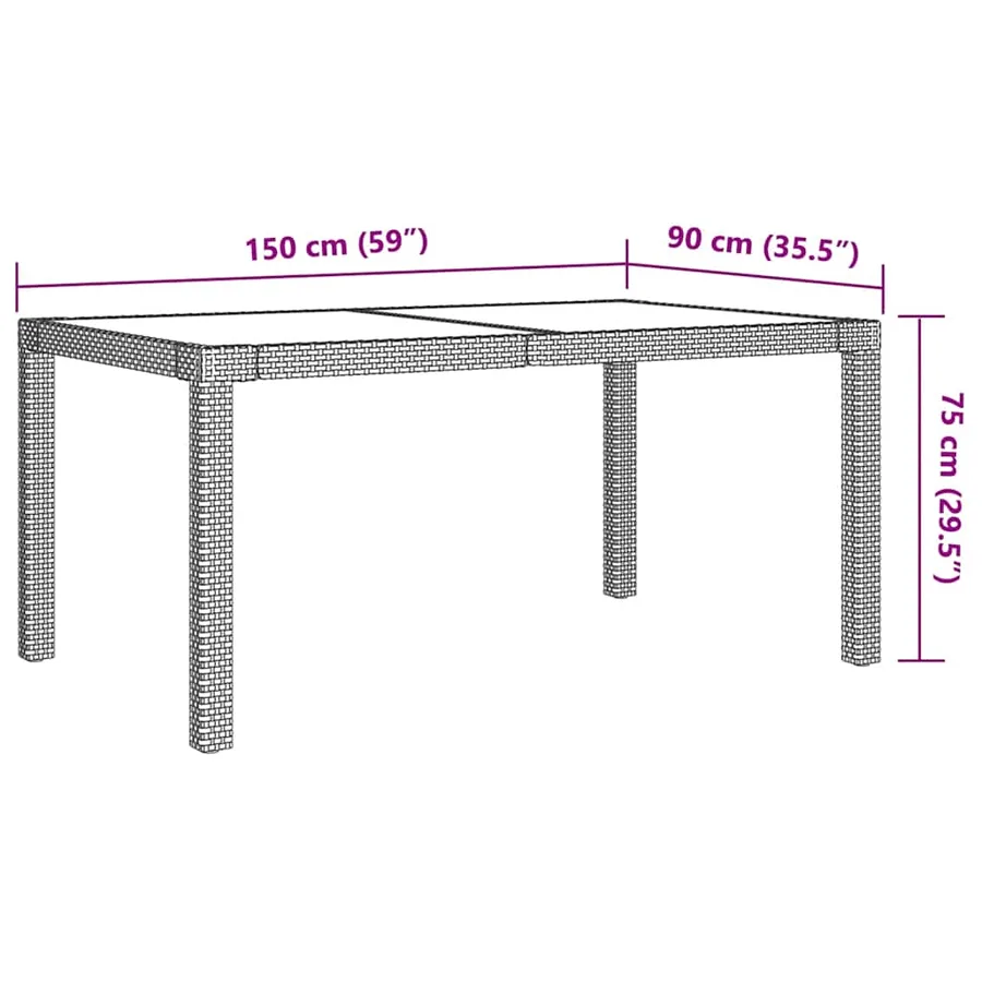 Ensemble à manger d'extérieur 7 pcs et coussins Résine tressée - 6