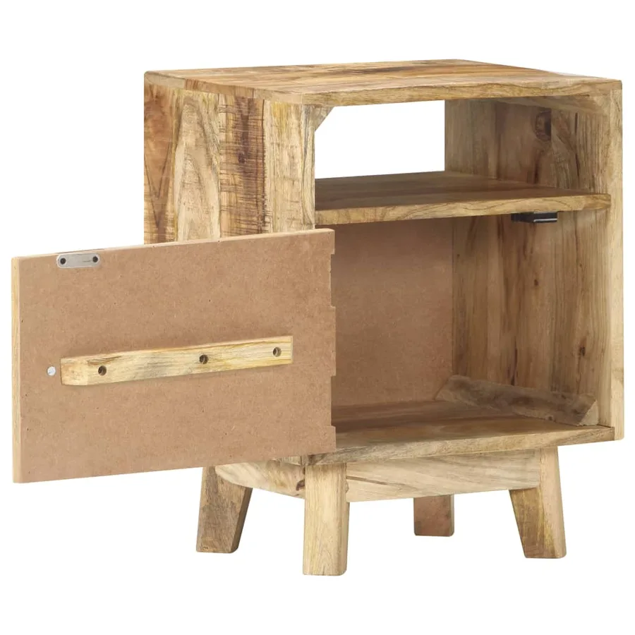 Table de chevet 40x30x50 cm Bois de manguier brut - 2