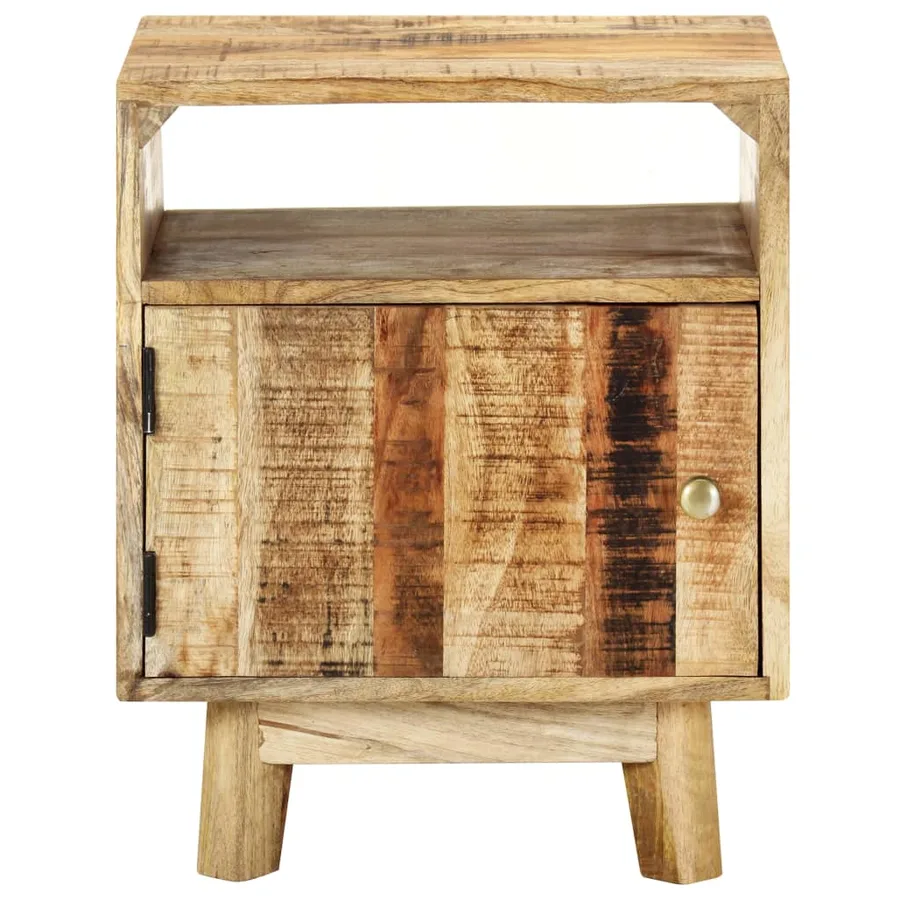 Table de chevet 40x30x50 cm Bois de manguier brut - 3