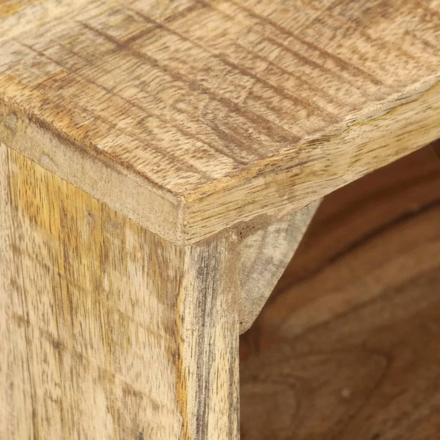Table de chevet 40x30x50 cm Bois de manguier brut - 6