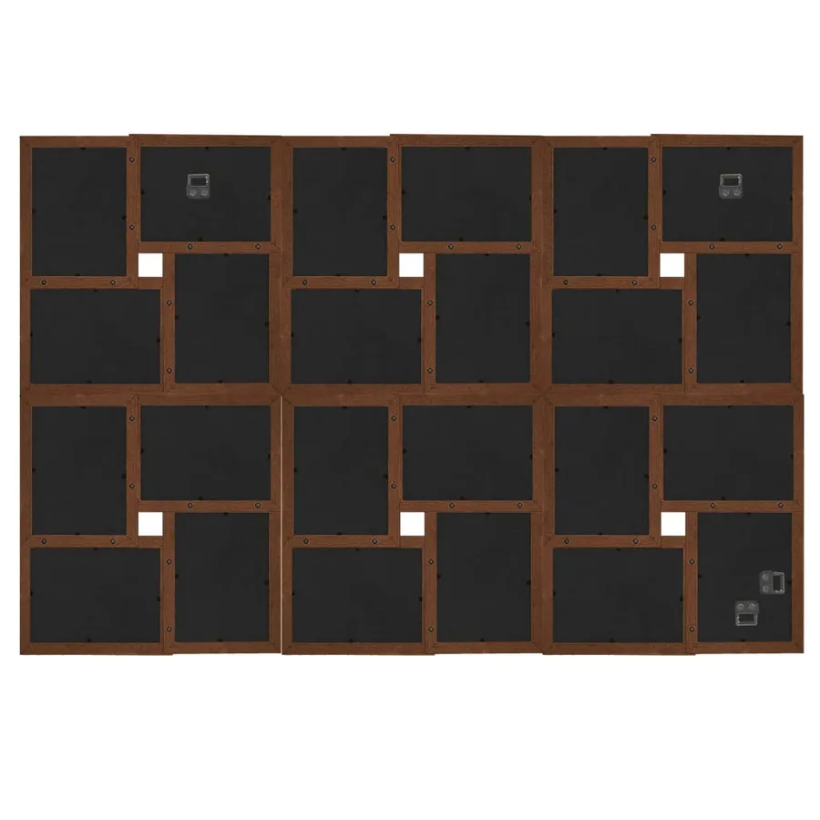 Collage de cadres photo de photo 24x(10x15 cm) Marron foncé MDF - 3