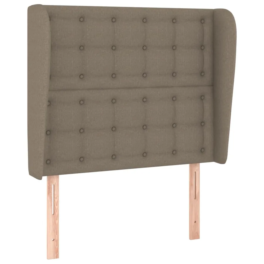 Tête de lit avec oreilles Taupe 83x23x118/128 cm Tissu - 2