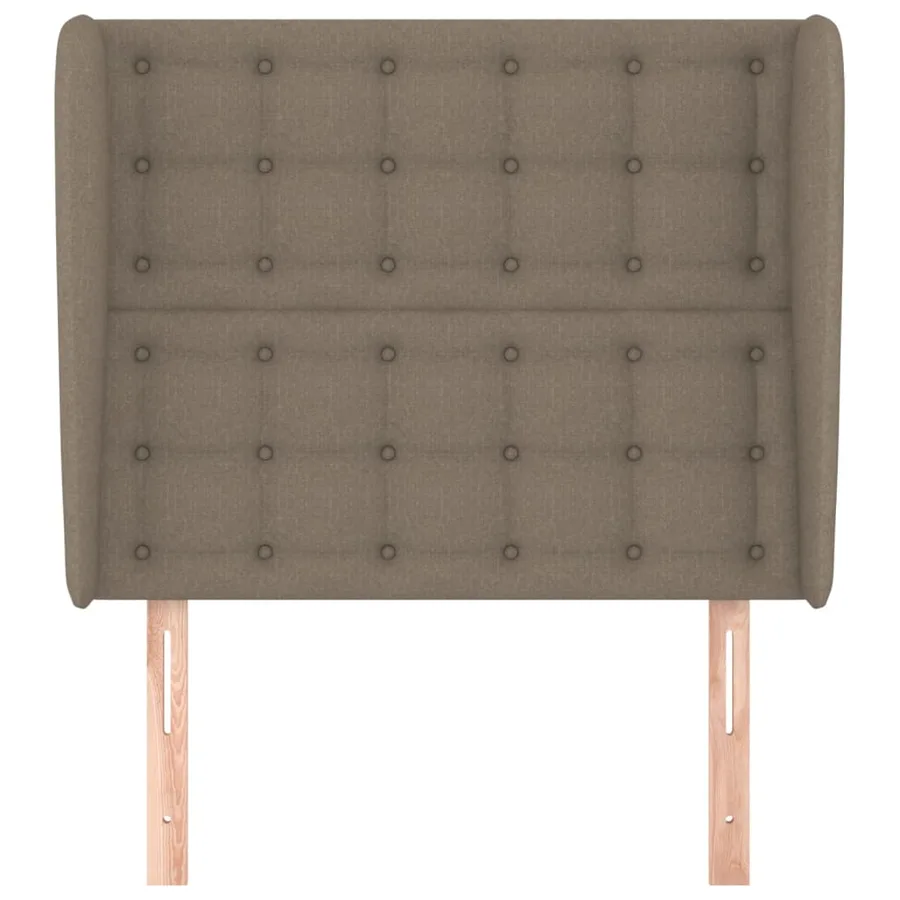 Tête de lit avec oreilles Taupe 83x23x118/128 cm Tissu - 3