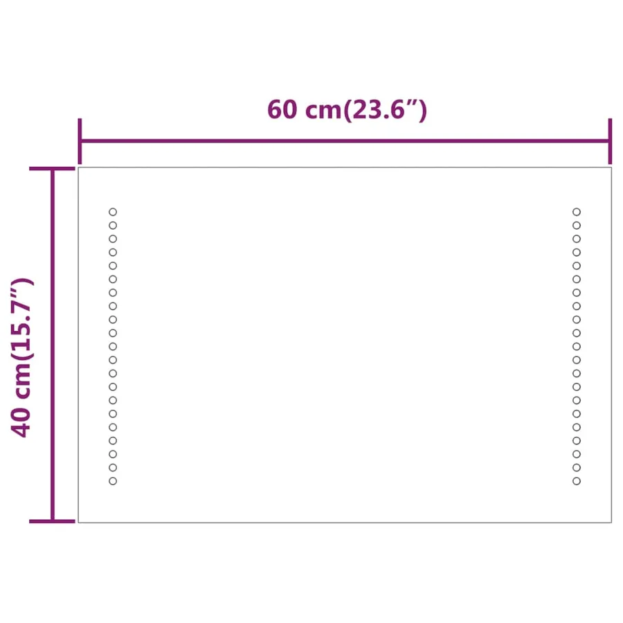 Miroir de salle de bain à LED 40x60 cm - 11