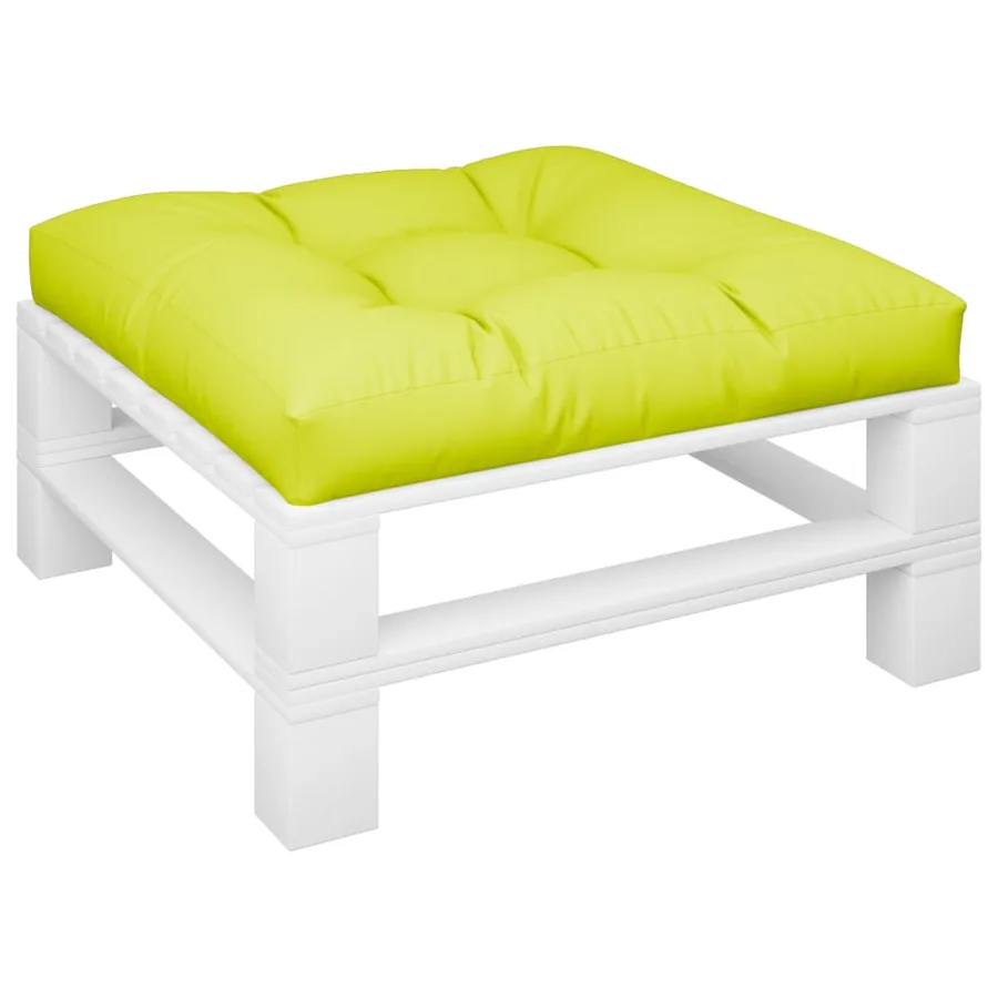 Coussin de palette vert brillant 80x80x12 cm tissu - 3
