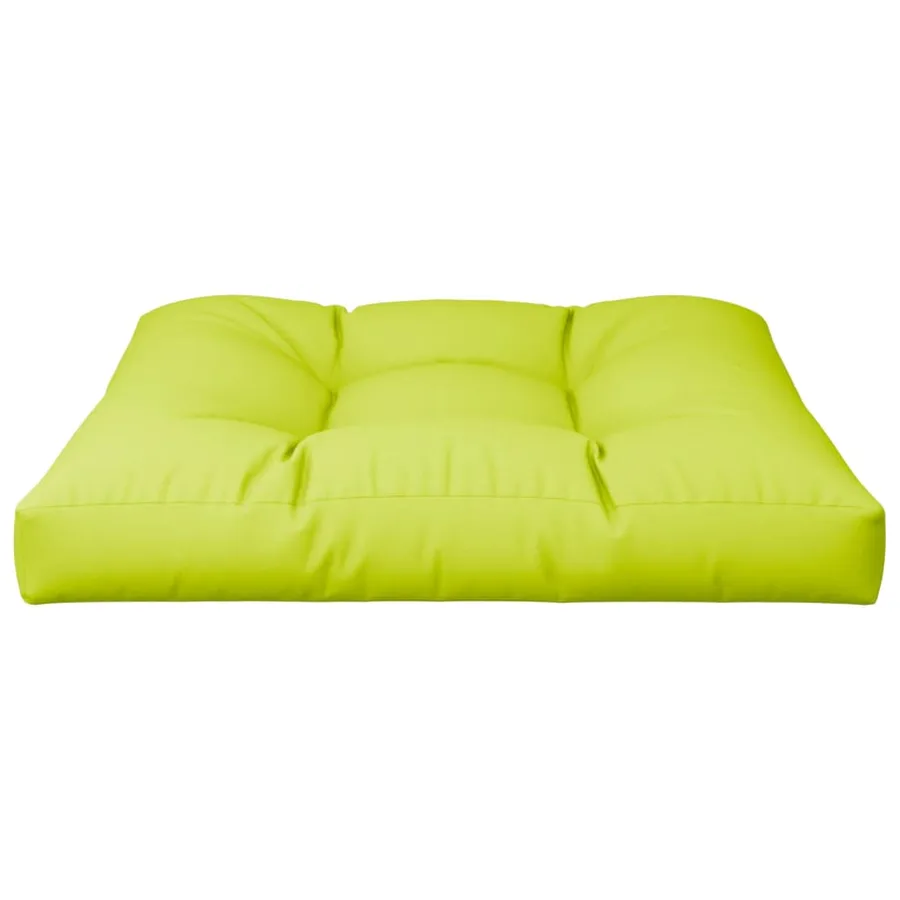 Coussin de palette vert brillant 80x80x12 cm tissu - 4