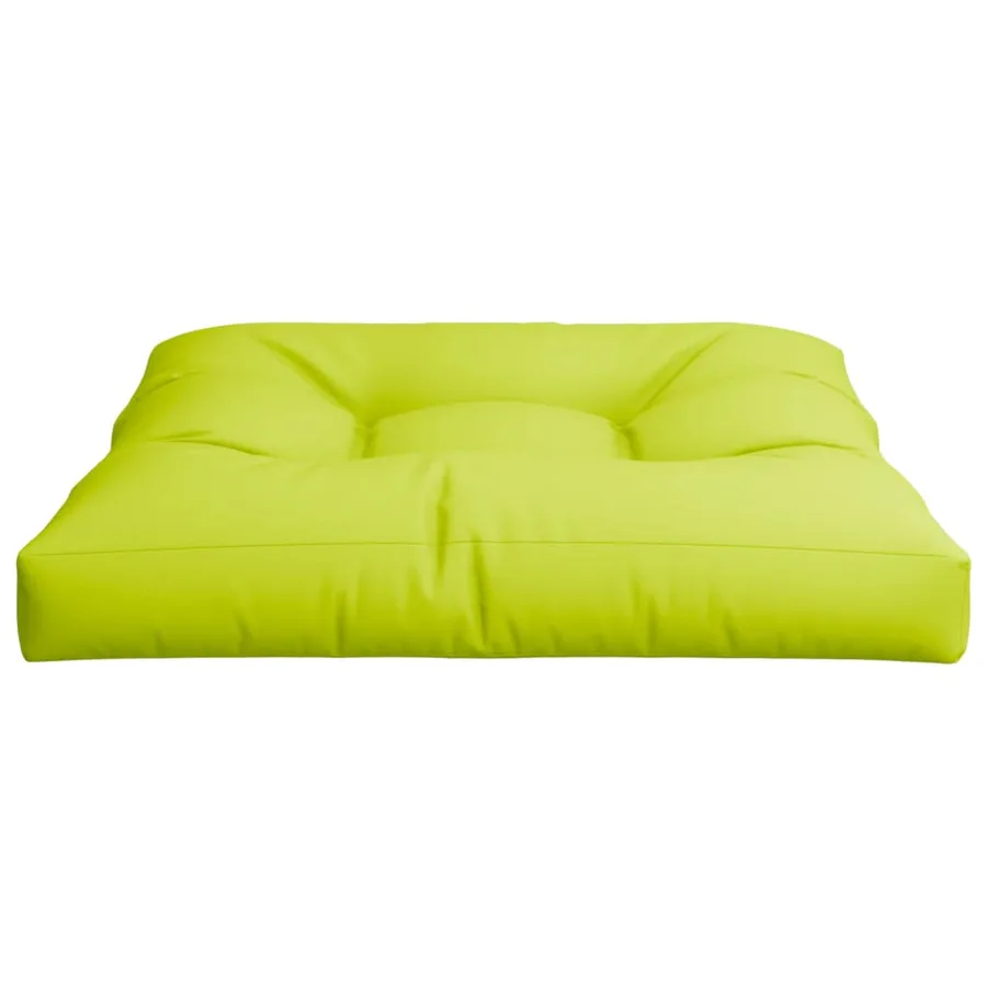 Coussin de palette vert brillant 80x80x12 cm tissu - 5