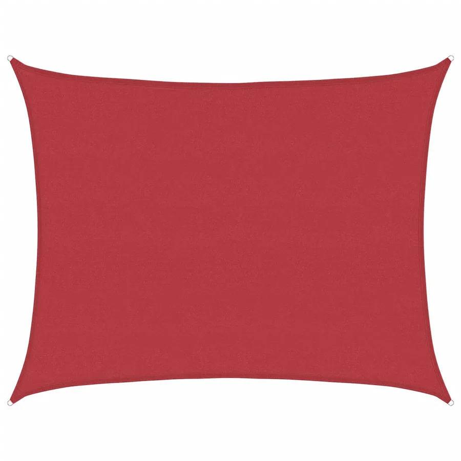 Voile d'ombrage 160 g/m² Rouge 6x8 m PEHD - 2