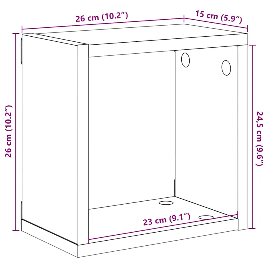 Étagères cube murales 2 pcs Blanc 26x15x26 cm - 11