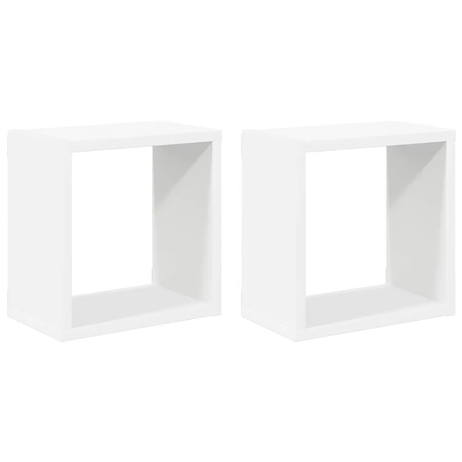Étagères cube murales 2 pcs Blanc 26x15x26 cm - 2