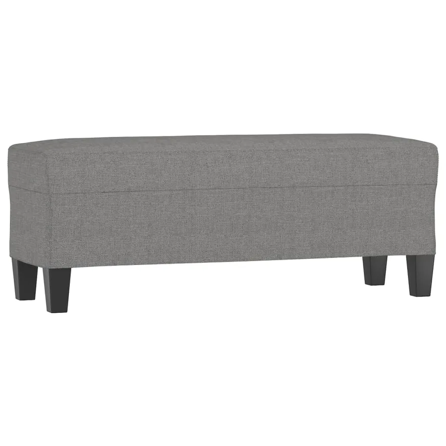 Banc Gris foncé 100x35x41 cm Tissu - 2