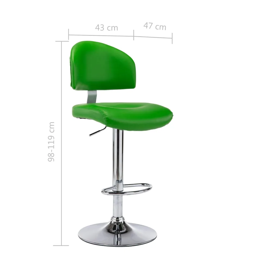 Tabouret de bar Vert Similicuir - 7