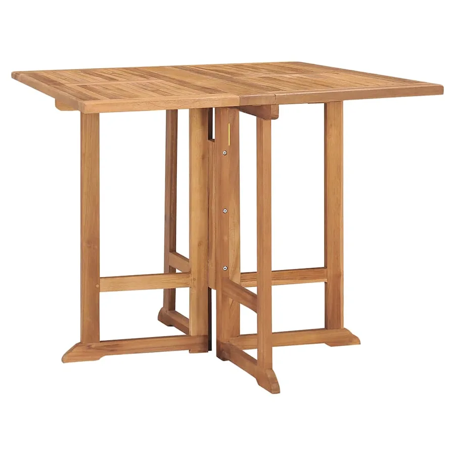 Ensemble à manger d'extérieur pliable 5 pcs Bois solide de teck - 3