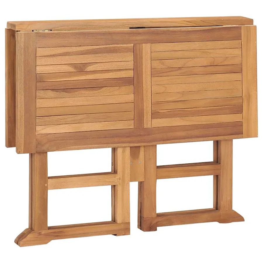 Ensemble à manger d'extérieur pliable 5 pcs Bois solide de teck - 6