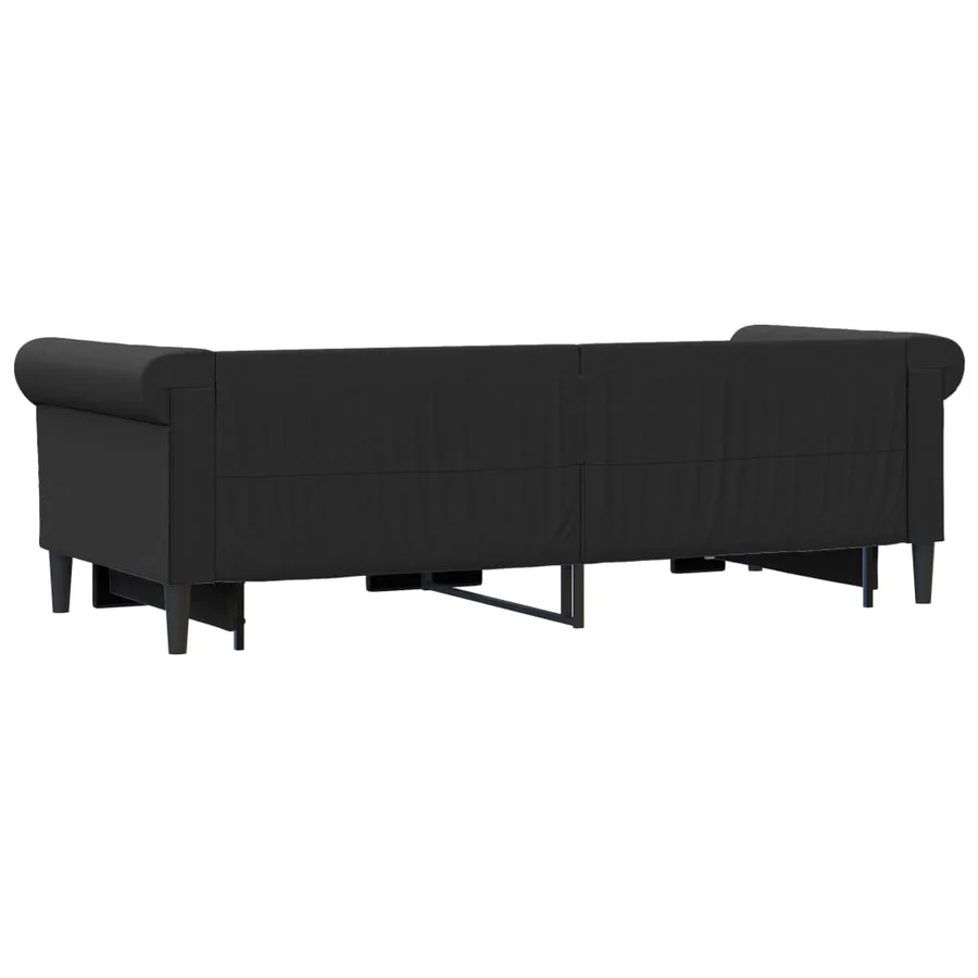 Lit de jour avec gigogne et tiroirs sans matelas noir 90x200 cm - 5
