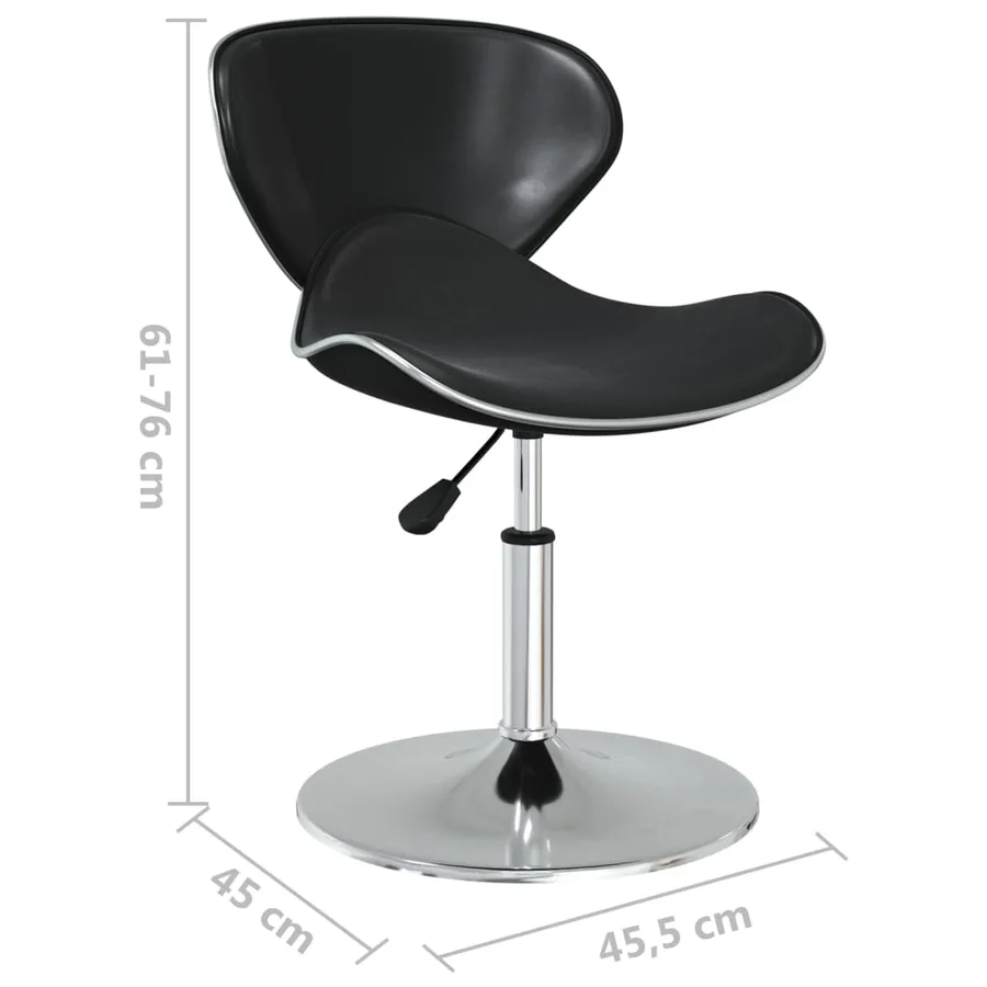 Chaises à manger lot de 2 noir similicuir - 10