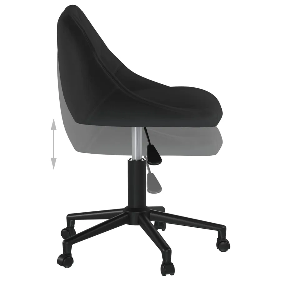 Chaises pivotantes à manger lot de 2 noir velours - 8