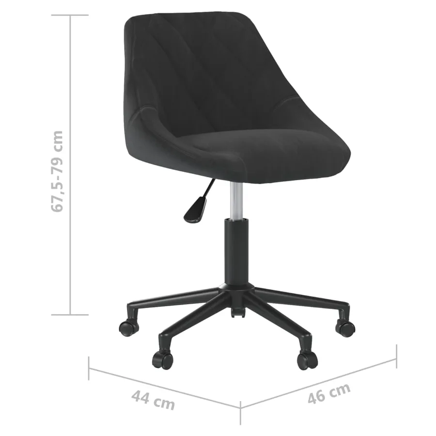 Chaises pivotantes à manger lot de 2 noir velours - 9