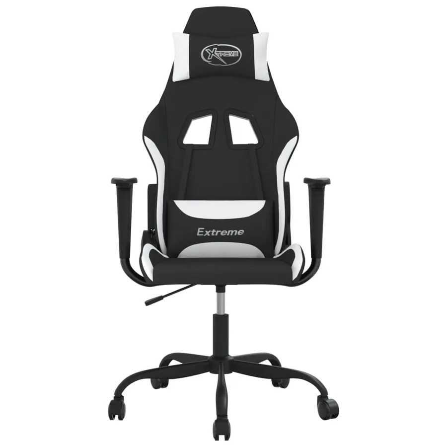 Chaise de jeu Noir et blanc Tissu - 3