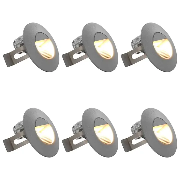 Appliques murales LED d'extérieur 6 pcs 2 W Argenté Rond
