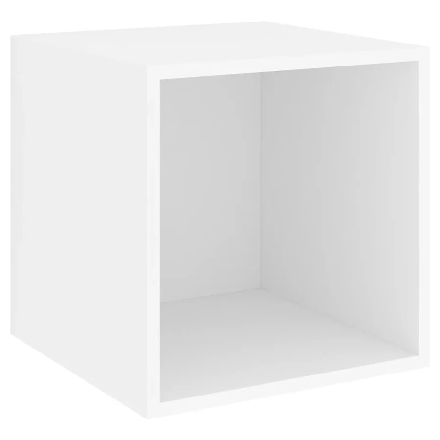 Ensemble de meuble TV 4 pcs Blanc Bois d'ingénierie - 4