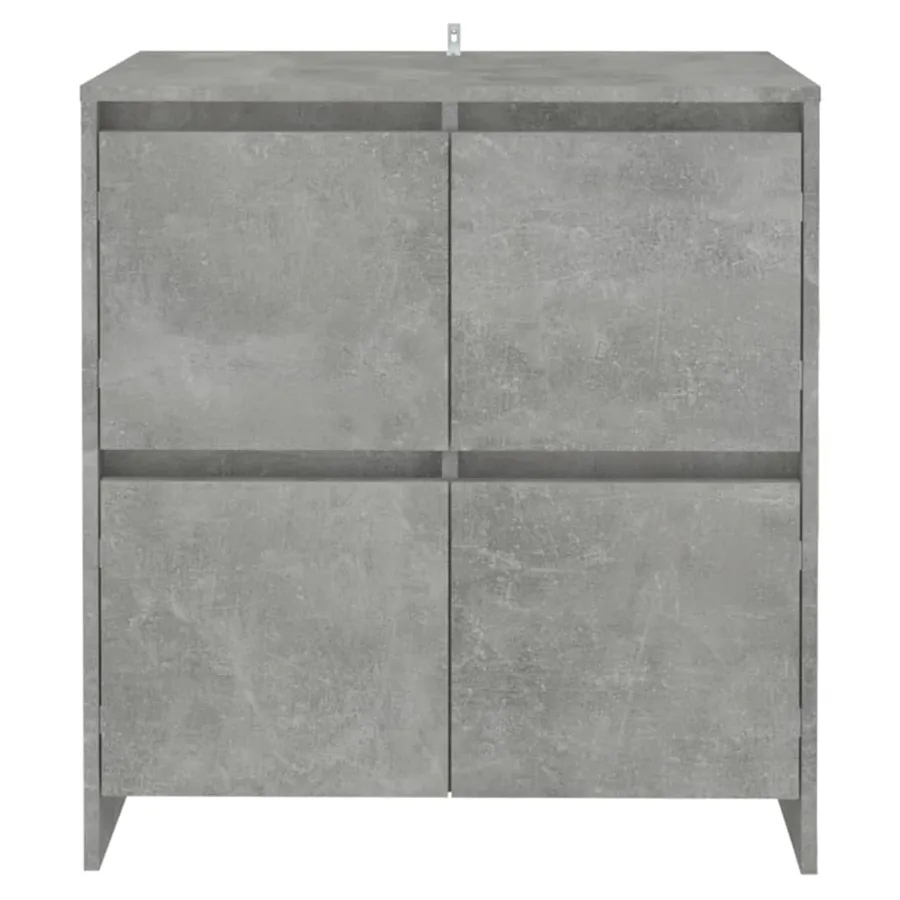 Buffets 2 pcs Gris béton 70x41x75 cm Bois d'ingénierie - 3
