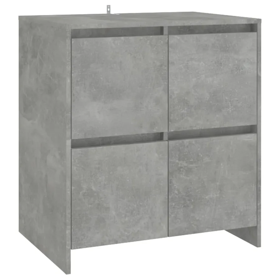 Buffets 2 pcs Gris béton 70x41x75 cm Bois d'ingénierie - 4