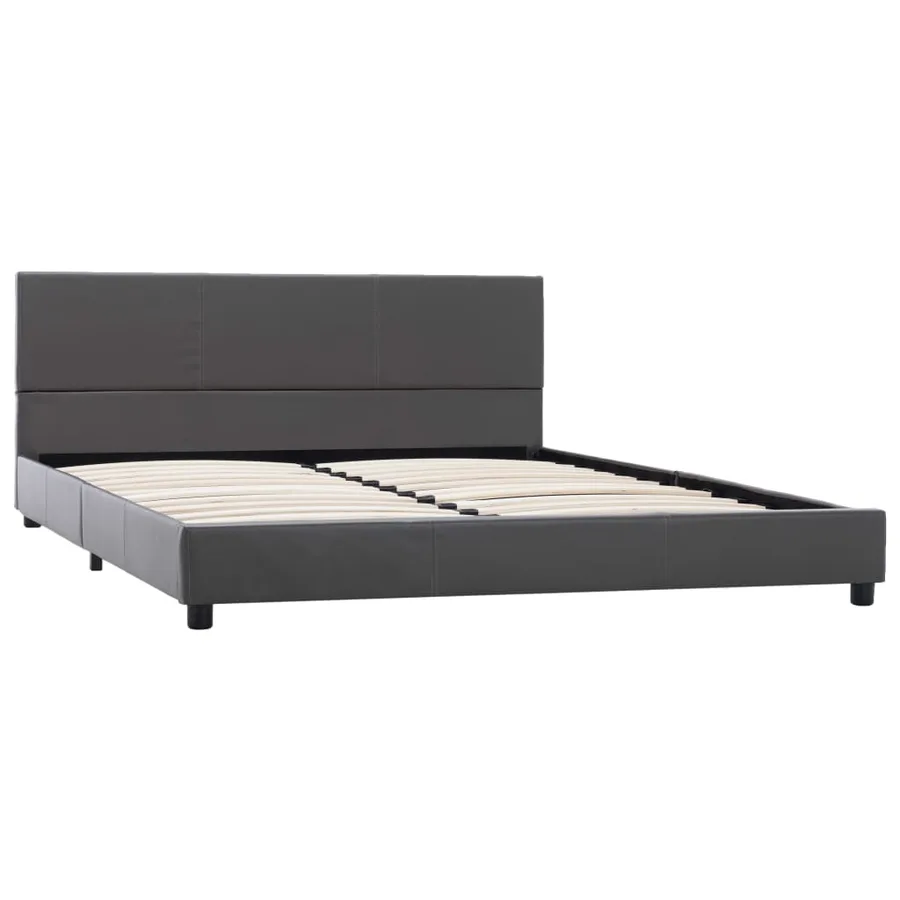 Cadre de lit Gris Similicuir 160x200 cm - 2