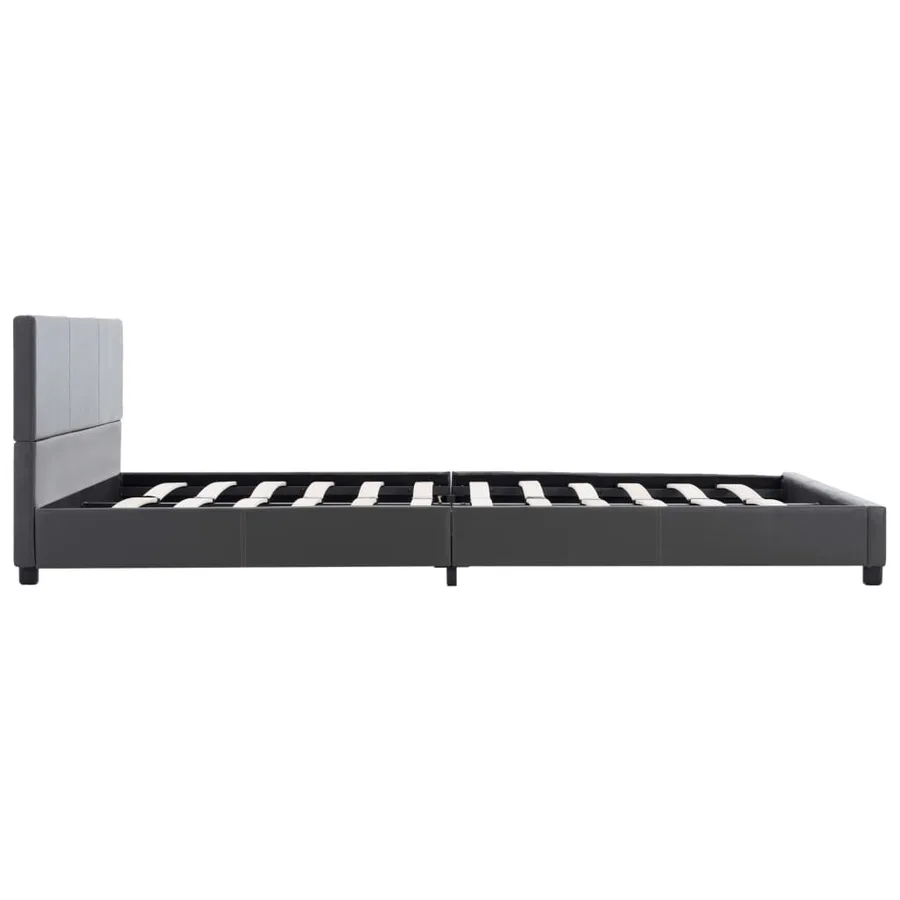 Cadre de lit Gris Similicuir 160x200 cm - 4