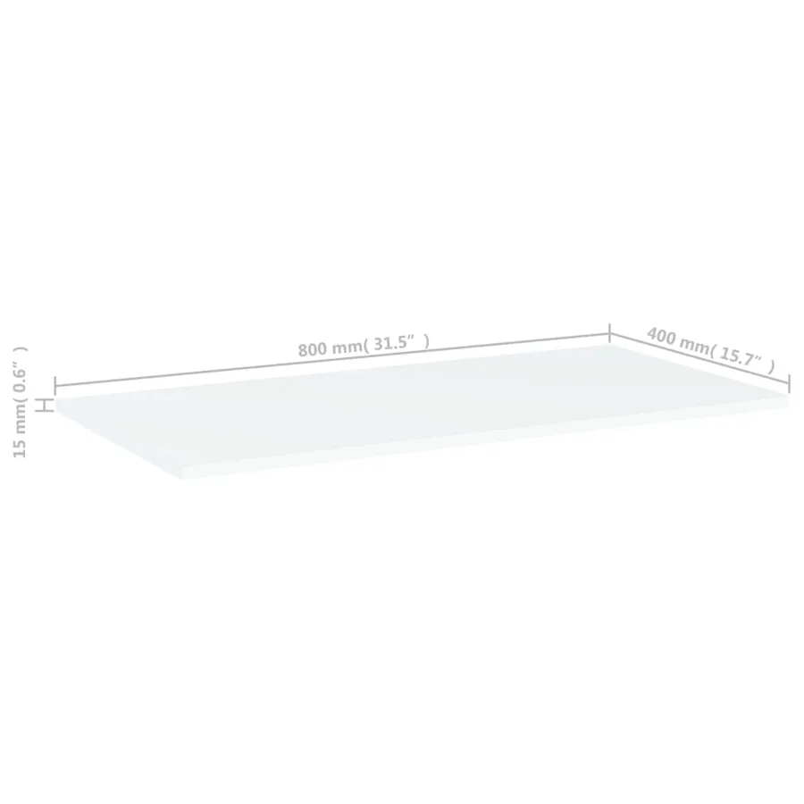 Panneaux de bibliothèque 4 pcs blanc bois d’ingénierie - 5