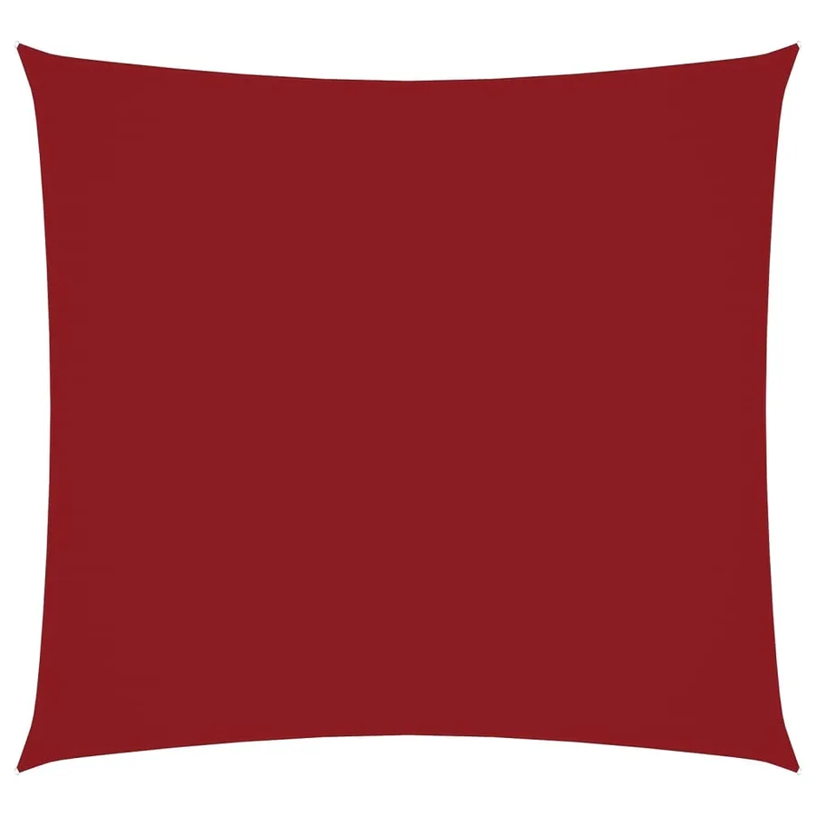 Voile de parasol tissu oxford carré 6x6 m rouge - 2