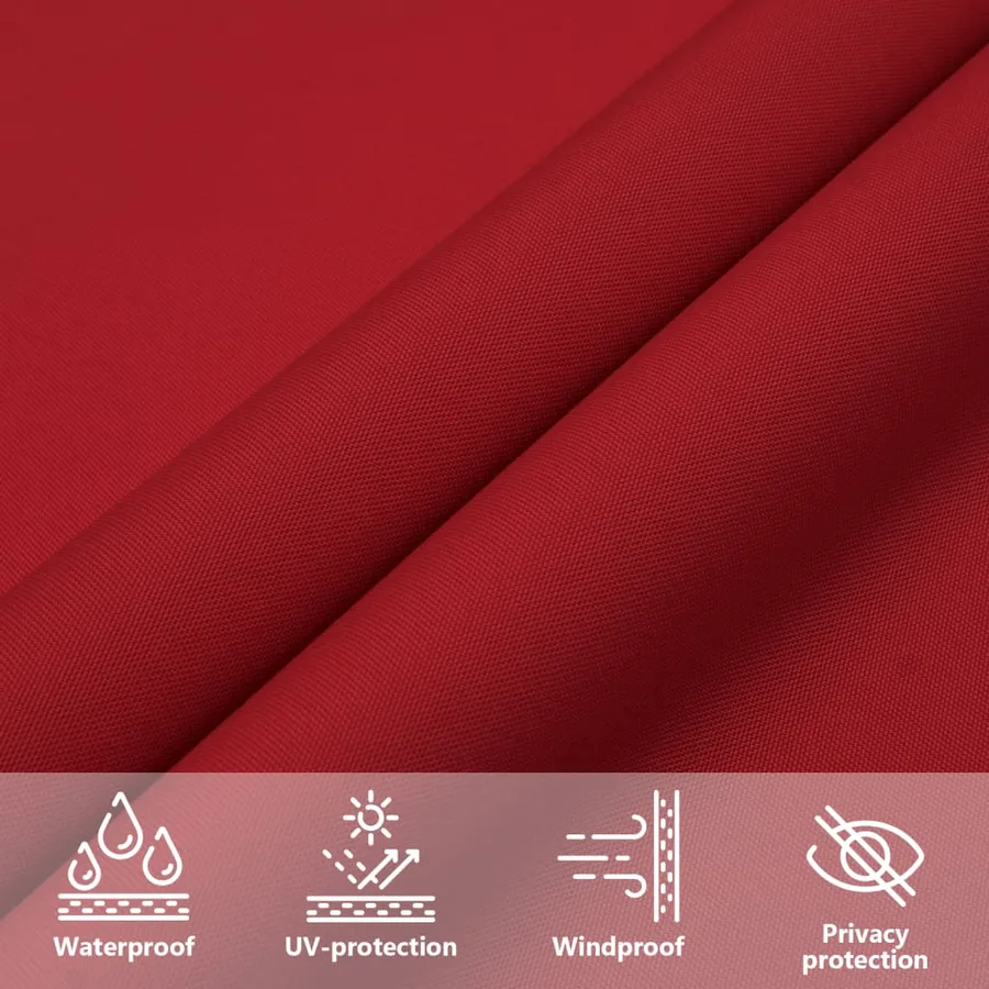Voile de parasol tissu oxford carré 6x6 m rouge - 8