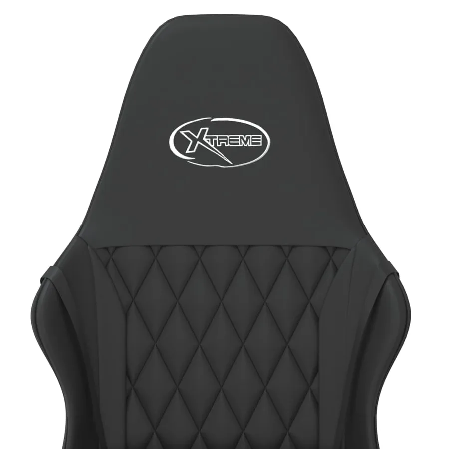 Chaise de jeu de massage noir similicuir - 9