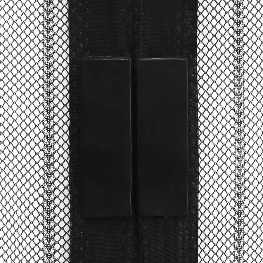 Rideaux de porte anti-insectes 2 pcs et aimants noir 220x110 cm - 5