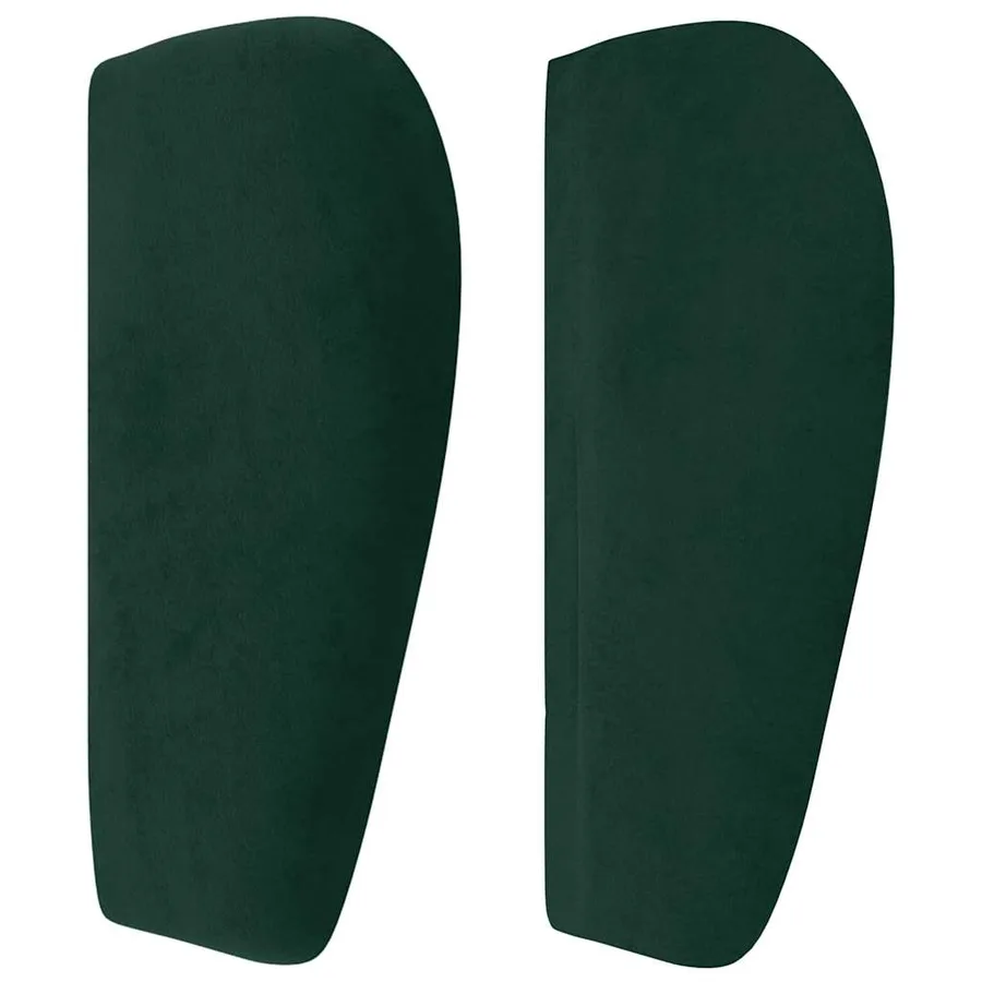 Tête de lit avec oreilles Vert foncé 163x23x78/88 cm Velours - 4