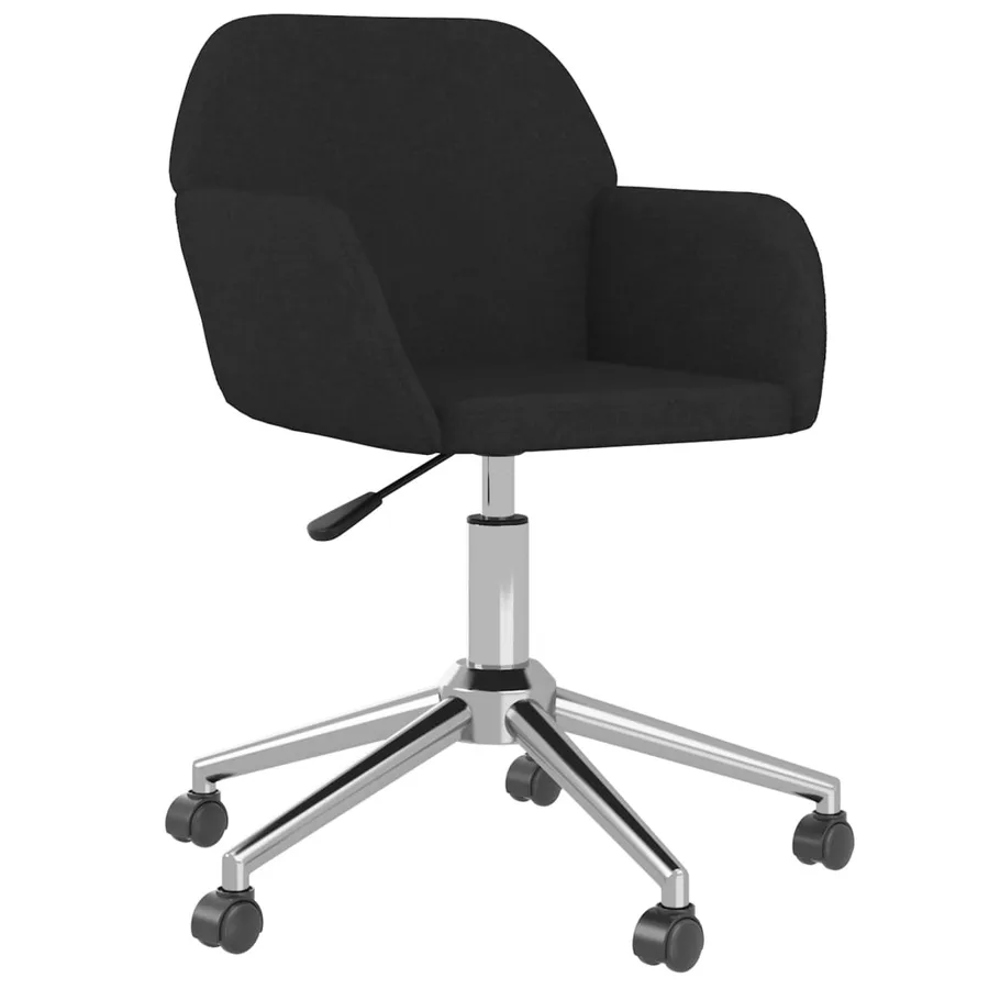 Chaises pivotantes à manger lot de 2 Noir Tissu - 3