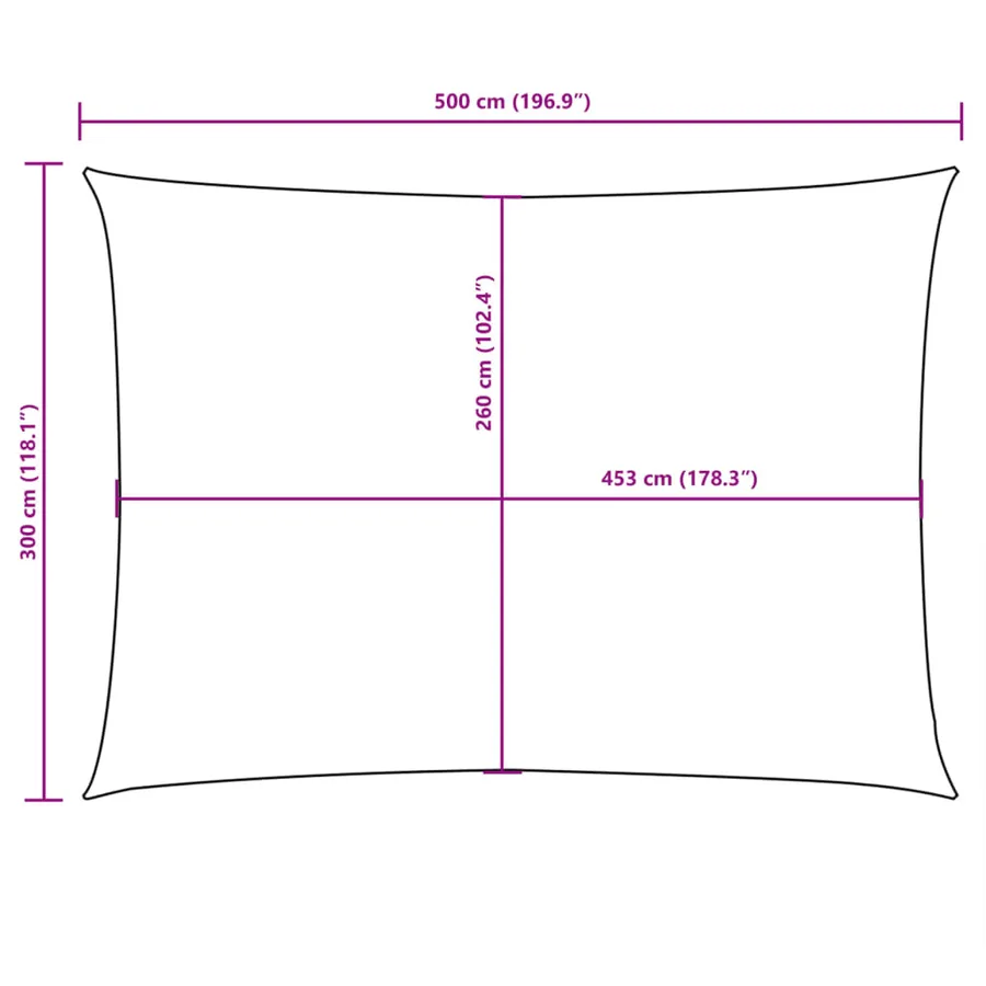Voile de parasol tissu oxford rectangulaire 3x5 m orange - 10