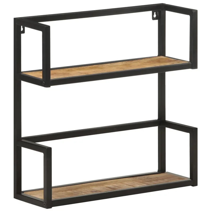 Étagère murale 60x20x60 cm Bois de manguier brut - 8